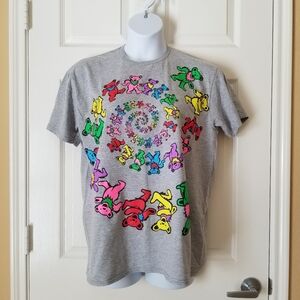Grateful Dead Dancing Bears Gray Tshirt Men Size XL